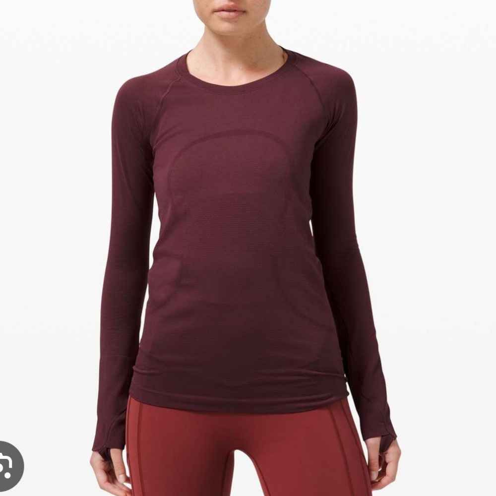Lululemon swiftly long sleeve cassis maroon 4